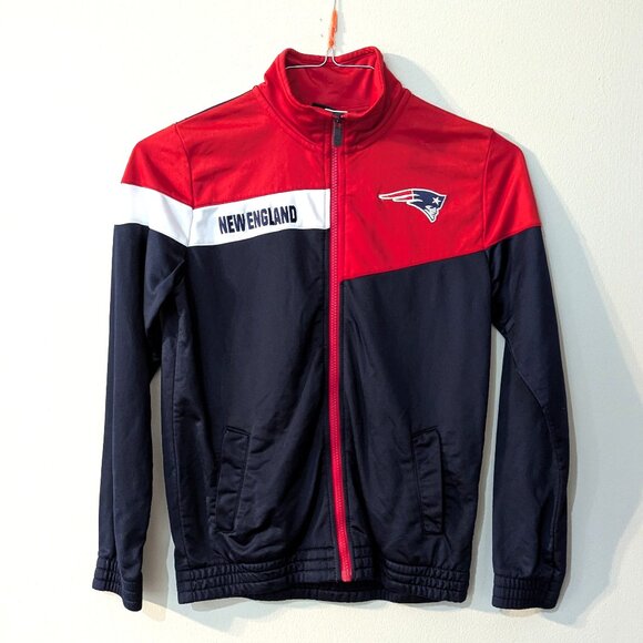 NFL Team Apparel New England Patriots Youth Full Zip Track Jacket. Size Medium - Picture 1 of 4